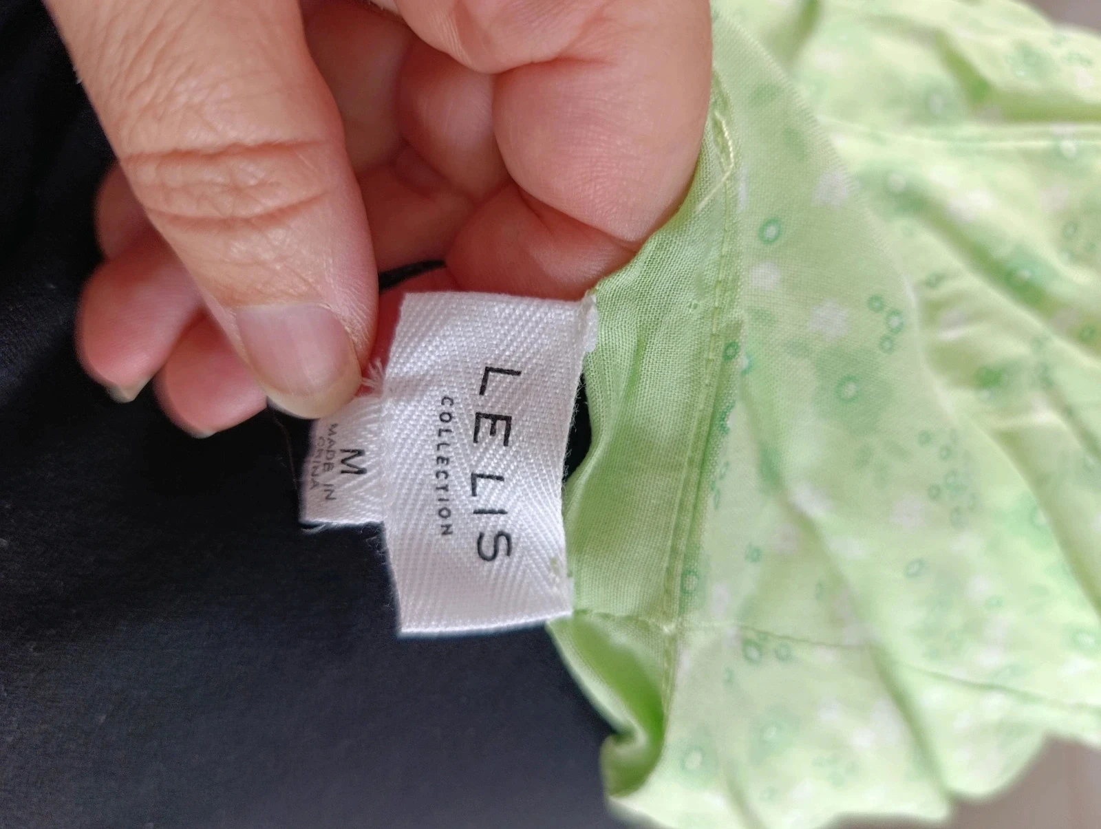 Saia curta LE LIS Collection verde com estampa floral Tamanho M nova com etiqueta – photo 6